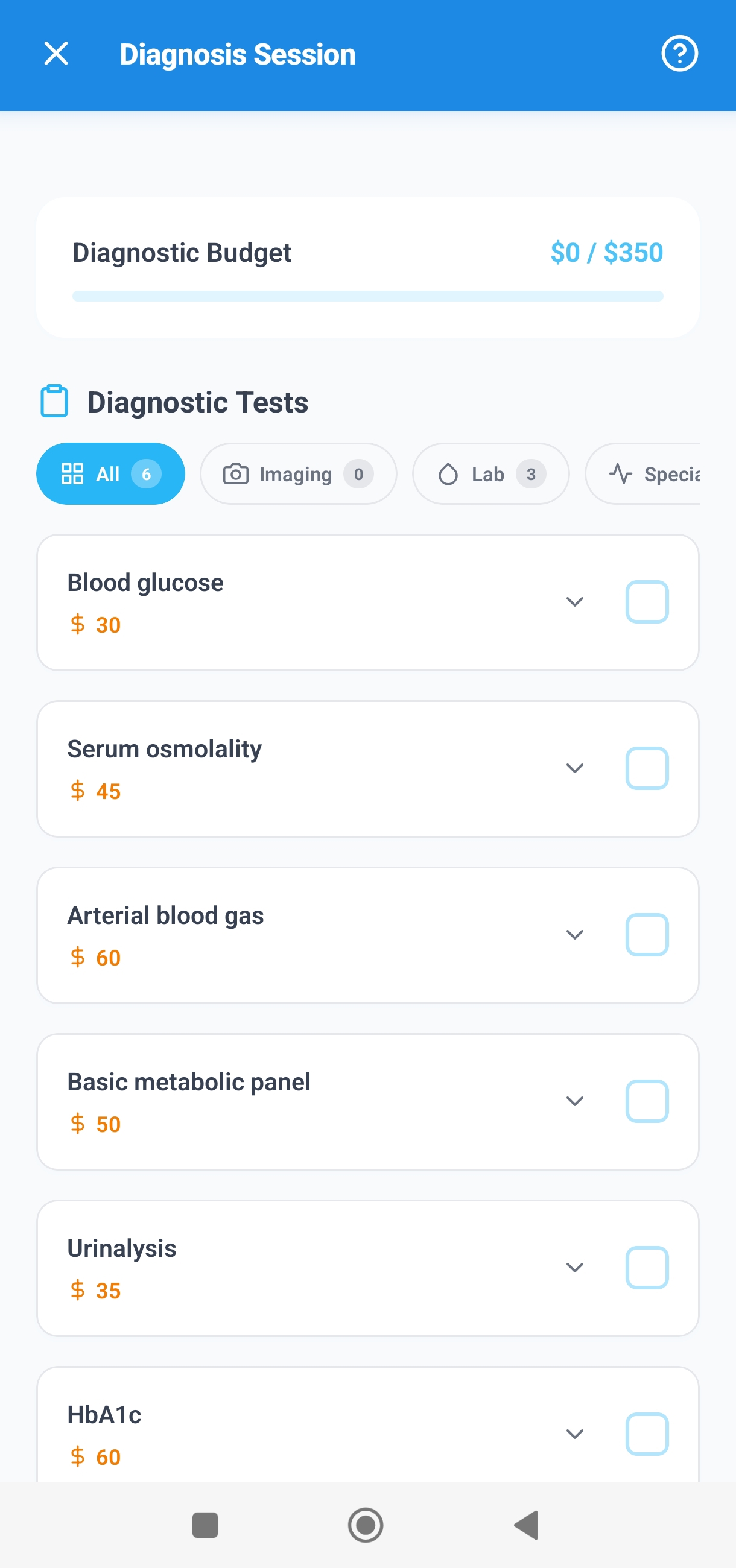 Diagnostic Tests